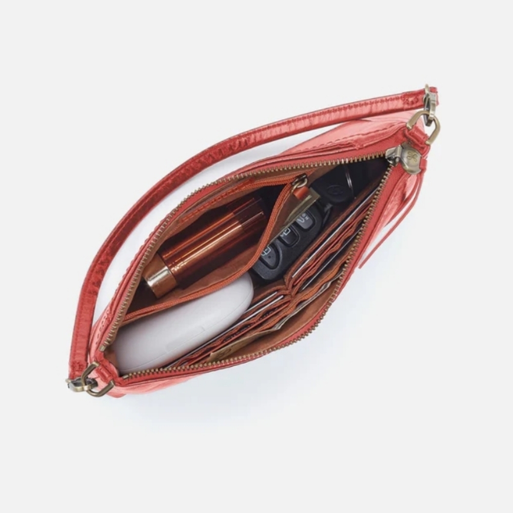 HOBO Teal Leather Crossbody with Tan Strap - Picture 14 of 14